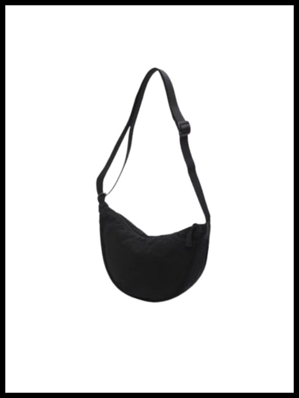Nylon Canvas Crescent Crossbody Bag with Adjustable Strap Waterproof